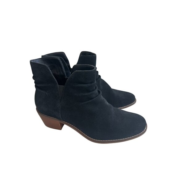 COLE HAAN Black Suede Ankle Booties Boots Size 6.5 - Picture 1 of 7